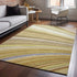 9' X 12' Beige Blue And Ivory Abstract Washable Area Rug With UV Protection