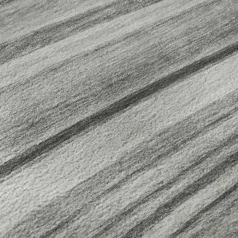5' X 8' Gray And Ivory Abstract Washable Area Rug With UV Protection