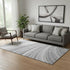 5' X 8' Gray And Ivory Abstract Washable Area Rug With UV Protection