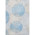 8' X 10' Ivory And Blue Abstract Washable Area Rug With UV Protection