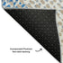 8' X 10' Ivory And Blue Abstract Washable Area Rug With UV Protection