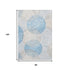 8' X 10' Ivory And Blue Abstract Washable Area Rug With UV Protection