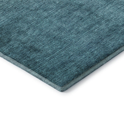 5' X 8' Brown And Blue Ombre Washable Area Rug With UV Protection