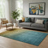 5' X 8' Brown And Blue Ombre Washable Area Rug With UV Protection
