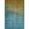 8' X 10' Brown And Blue Ombre Washable Area Rug With UV Protection
