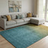 8' X 10' Brown And Blue Ombre Washable Area Rug With UV Protection
