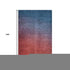 9' X 12' Navy Blue And Red Ombre Washable Area Rug With UV Protection