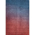 9' X 12' Navy Blue And Red Ombre Washable Area Rug With UV Protection