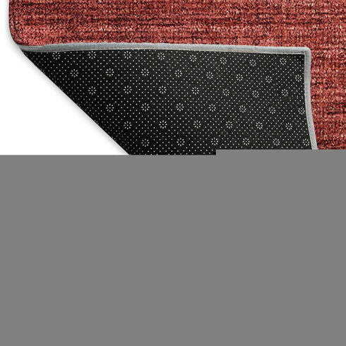 9' X 12' Navy Blue And Red Ombre Washable Area Rug With UV Protection