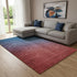 9' X 12' Navy Blue And Red Ombre Washable Area Rug With UV Protection