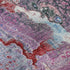 5' X 8' Blue Pink And Purple Abstract Washable Area Rug With UV Protection