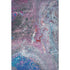 8' X 10' Blue Pink And Purple Abstract Washable Area Rug With UV Protection