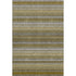 5' X 8' Coffee Ivory And Gray Striped Washable Area Rug With UV Protection