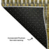 5' X 8' Coffee Ivory And Gray Striped Washable Area Rug With UV Protection