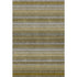 5' X 8' Coffee Ivory And Gray Striped Washable Area Rug With UV Protection