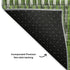 8' X 10' Green Ivory And Gray Striped Washable Area Rug With UV Protection