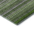 8' X 10' Green Ivory And Gray Striped Washable Area Rug With UV Protection