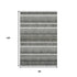 8' X 10' Gray And Ivory Striped Washable Area Rug With UV Protection
