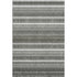 8' X 10' Gray And Ivory Striped Washable Area Rug With UV Protection
