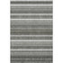 8' X 10' Gray And Ivory Striped Washable Area Rug With UV Protection