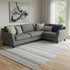 8' X 10' Ivory And Gray Striped Washable Area Rug With UV Protection