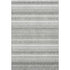 8' X 10' Ivory And Gray Striped Washable Area Rug With UV Protection