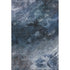 5' X 8' Blue Black And Gray Abstract Washable Area Rug With UV Protection