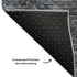 8' Blue Black And Gray Abstract Washable Round Rug With UV Protection