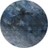 8' Blue Black And Gray Abstract Washable Round Rug With UV Protection