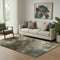 5' X 8' Chocolate Gray And Charcoal Abstract Washable Area Rug With UV Protection