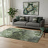 5' X 8' Green Gray And Charcoal Abstract Washable Area Rug With UV Protection