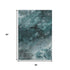 5' X 8' Teal Ivory And Gray Abstract Washable Area Rug With UV Protection