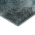 8' Teal Ivory And Gray Abstract Washable Round Rug With UV Protection