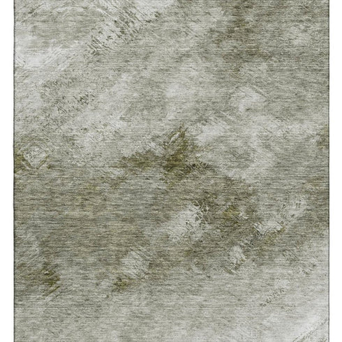 5' X 8' Taupe Ivory And Gray Abstract Washable Area Rug With UV Protection