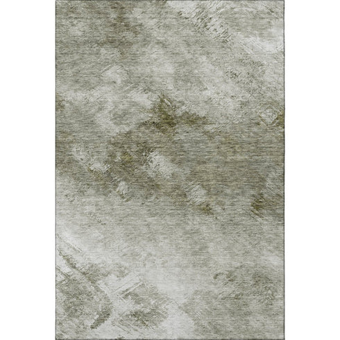 5' X 8' Taupe Ivory And Gray Abstract Washable Area Rug With UV Protection