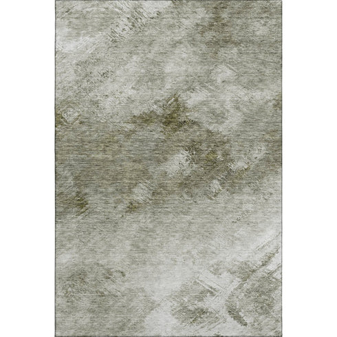 5' X 8' Taupe Ivory And Gray Abstract Washable Area Rug With UV Protection