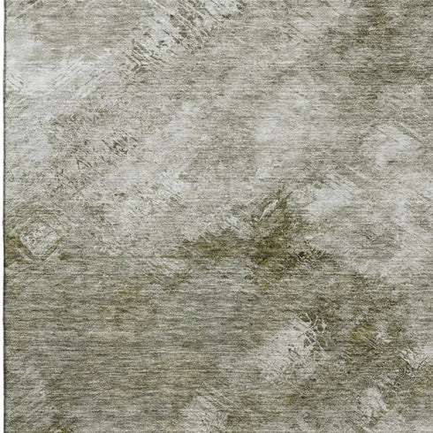 8' X 10' Taupe Ivory And Gray Abstract Washable Area Rug With UV Protection