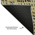 9' X 12' Gold And Charcoal Diamond Washable Area Rug With UV Protection