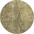 9' X 12' Gold And Charcoal Diamond Washable Area Rug With UV Protection