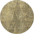 9' X 12' Gold And Charcoal Diamond Washable Area Rug With UV Protection