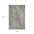 9' X 12' Gray And Black Diamond Washable Area Rug With UV Protection