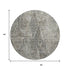 9' X 12' Gray And Black Diamond Washable Area Rug With UV Protection