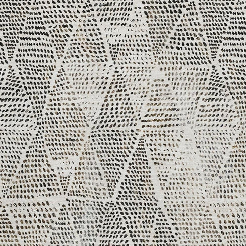9' X 12' Ivory And Charcoal Diamond Washable Area Rug With UV Protection