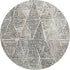 9' X 12' Ivory And Charcoal Diamond Washable Area Rug With UV Protection