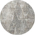 9' X 12' Ivory And Charcoal Diamond Washable Area Rug With UV Protection