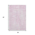9' X 12' Pink And Ivory Diamond Washable Area Rug With UV Protection
