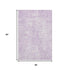 9' X 12' Purple And Ivory Diamond Washable Area Rug With UV Protection