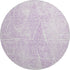 9' X 12' Purple And Ivory Diamond Washable Area Rug With UV Protection