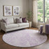 9' X 12' Purple And Ivory Diamond Washable Area Rug With UV Protection