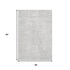 9' X 12' Silver And Ivory Diamond Washable Area Rug With UV Protection